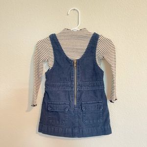 Baby dress with striped shirt